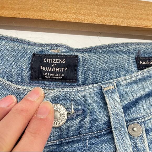 Citizens Humanity Light Wash Anabella High Rise Cigarette Ankle Jeans Womens 25 - Picture 12 of 13